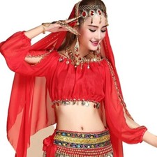 Shiny Belly Dance Tops Sequined Beaded Tops Festival Club Party Fringe Costume