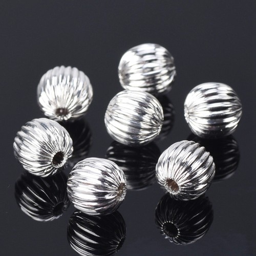 4 mm 5 mm 6 mm 8 mm 10 mm vergoldet/versilbert Repliziert Rund Metall Lose Zwischenring Perlen - Bild 9 von 10