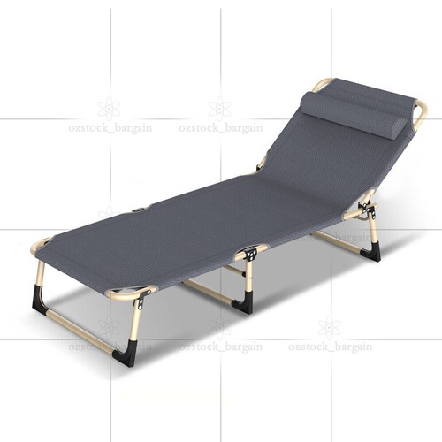Portable Folding Camping Bed with Mattress, 190x68cm, 200kg Capacity, 4-Position - Picture 3 of 12