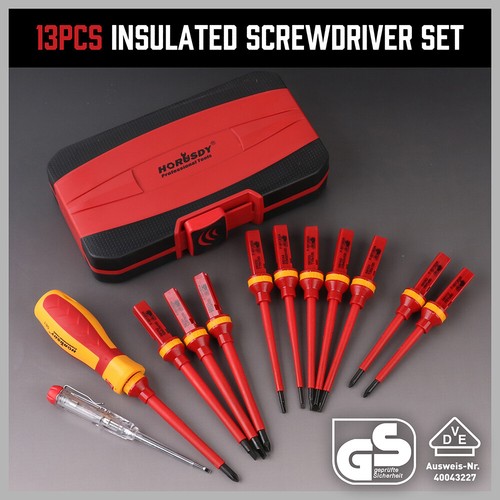 13PC 1000V Magnetic Insulated Electrician Screwdriver Set VDE-GS DIY Tool Kit - Picture 4 of 10