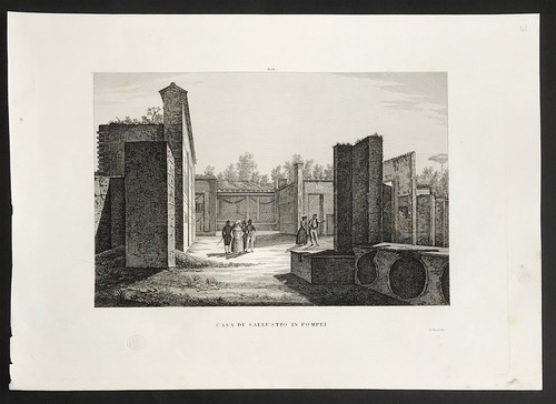 Pompeii House of Sallust 1840 Roman residence original by Orlandini Italy  - Picture 1 of 3