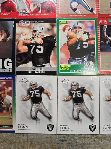 Howie Long 22 Card Lot Football Cards HOF Raiders Valor Legends Topps Score - Picture 3 of 16