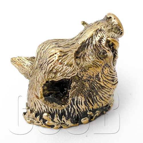Bronze Knife Knives Pommel WILD BOAR for Custom Knife Making Handle Bolster CooB - Picture 5 of 8