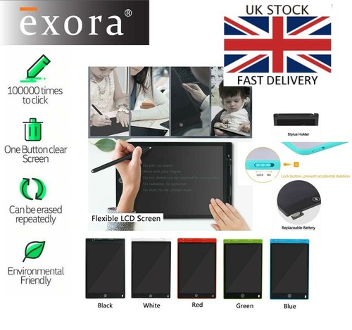 Kids 8.5"/12" Electronic Digital LCD Writing Pad Tablet Drawing Graphics Board - Picture 44 of 48
