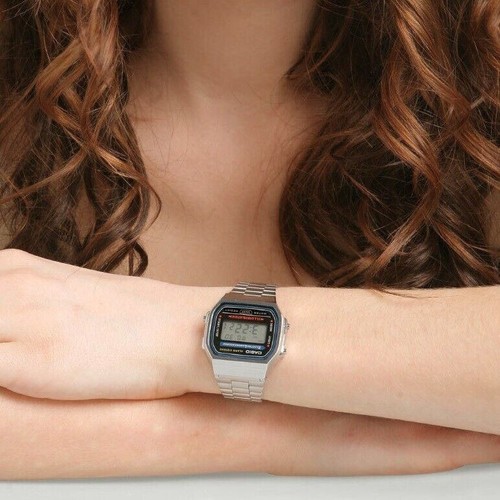 Orologio digitale CASIO A168WA-1YES Uomo Donna Unisex Vintage Classico Sveglia - Foto 4 di 4