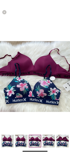 Hurley 2 Pack Wirefree No wire Push up Light Padded Bra . NWT - Picture 25 of 92
