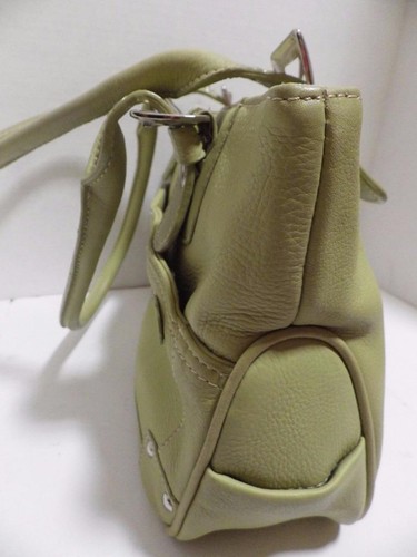 Bolso de mano LUCE de cuero fino verde claro - Imagen 4 de 7
