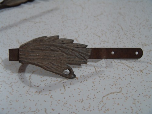 ANTIQUE CURTAIN TIE BACK - LEAF DESIGN - SET OF 2 - Picture 9 of 12