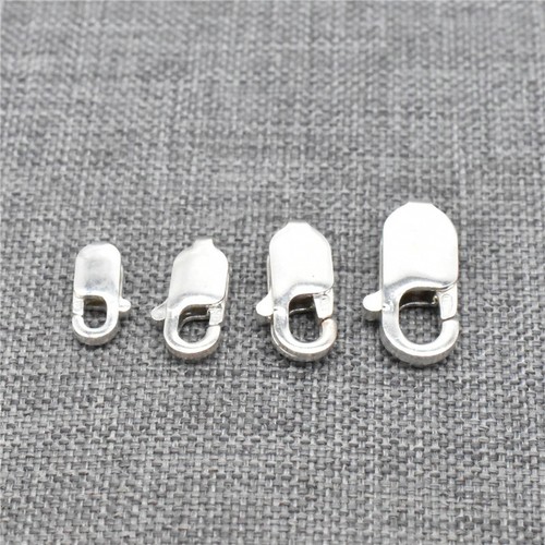 10 piezas de broches de garra de langosta gatillo rectangular de plata de ley 925 para collar - Imagen 4 de 7