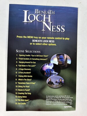 Beneath Loch Ness DVD 2002 Patrick Bergin Lysette Anthony Terror