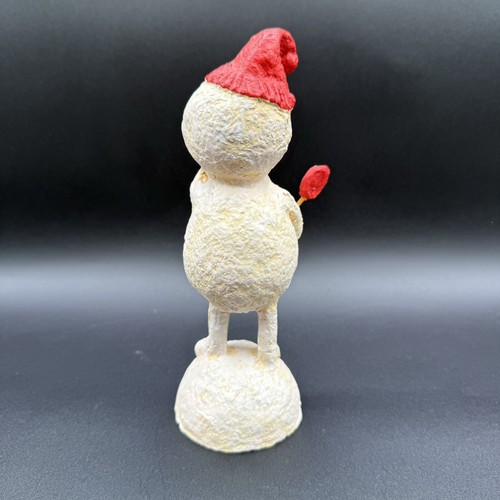 Figura Debra Schoch Silly Me Navidad Muñeco de Nieve Piruleta Arte Popular Papel Maché - Imagen 4 de 7