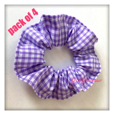 School Scrunchies Hairband Headband Hair Tie Elastic Band Gingham Uniform Dress