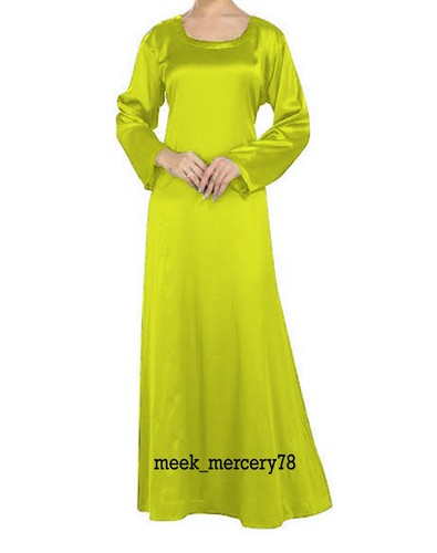 Abito lungo hijab musulmano Ramadan maxi abito lungo lunghezza pavimento raso abito lungo S121 - Foto 45 di 45
