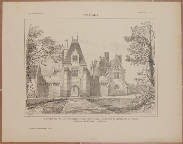 CHATEAU DES PINS CANTON DE SELLES SUR CHER LOIR ET CHER CASTLE CASTELLI 1904 CHATEAU DES PINS CANTON DE SELLES SUR CHER LOIR ET CHER CASTLE CASTELLI 1904
