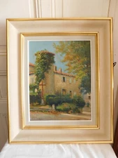 Lucien Daleza (XXth) Said LAROUSSE "Bastide Ardéchoise" Oil On Panel Frame