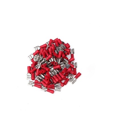 100PCS FDD1.25-250 insulating Female Insulated Connectors Cable Wire Connector #