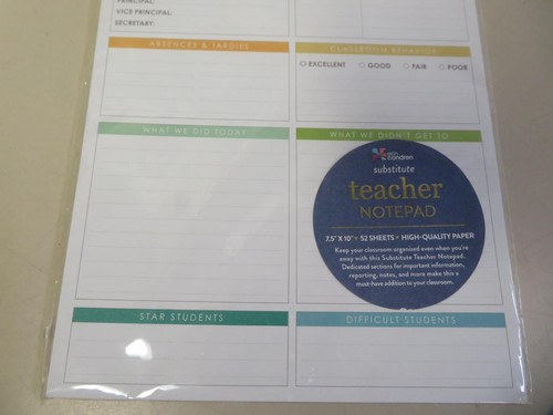Cuaderno sustituto para el aula de maestros Erin Condren 7,5"" x 10"" 52 hojas - Imagen 4 de 4