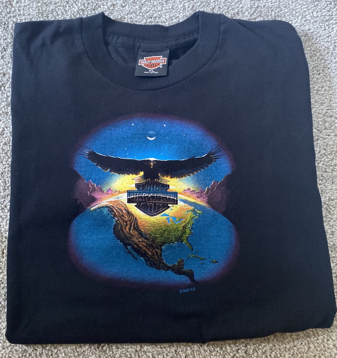 Harley Davidson Motorcycles Eagle All Over Print T-Shirt
