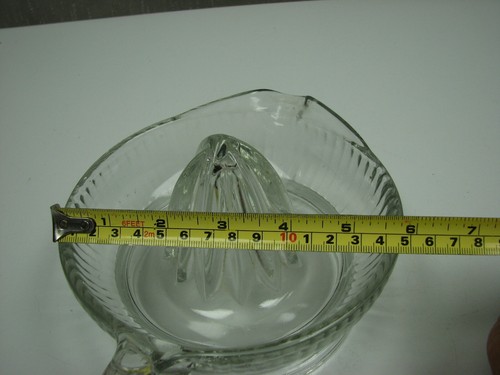 Anchor Hocking Large Vintage Clear Ribbed Glass Juicer Reamer Mid Century 1950s - Picture 7 of 8