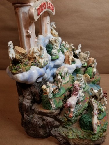 Flotador de agua Unicorn Paradise hecho a mano con 24 unicornios en miniatura porcelana - Imagen 6 de 12
