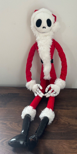 Muñeco de peluche Papá Noel Skellington 27" Pesadilla antes de Navidad Parques Disney - Imagen 1 de 4