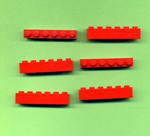 Lego-- 3009 --- 1 x 6 -- Rot -- Basic -- 12 Stück --