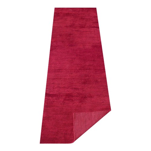 Eco-Friendly Hand Knotted Loom Silk Mix Area Rug Solid Dark Red BBH Homes BBLSM1 - Picture 80 of 100