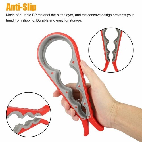 4 In 1 Jar Opener Rubber Quick Lid Bottle Cap Grip Twister Remover Kitchen Tool - Picture 4 of 8