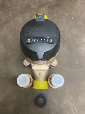 #ad Neptune 5 8x3 4 T 10 Brass Water Meter Direct Read Gallon With Couplings $85.00