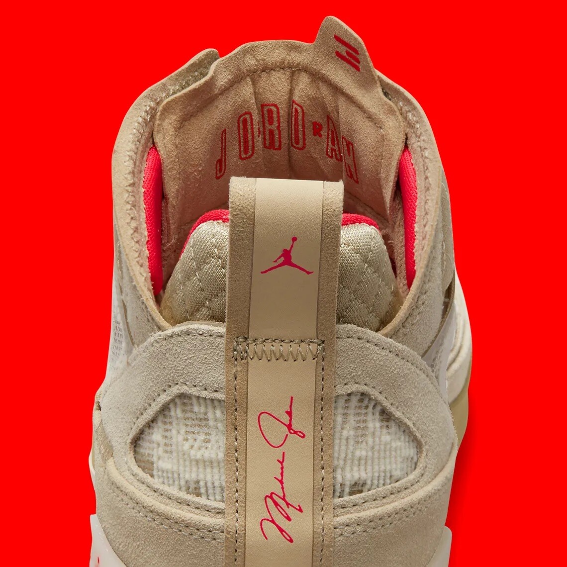 Nike Air Jordan 37 XXVII Beige/Red Basketball Shoes Mens