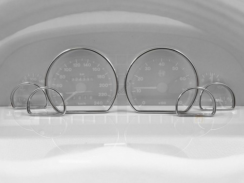 Fits Alfa Romeo 155 1992-1998 Cluster Gauge Dashboard Rings Speedo Trim 6pcs - Bild 4 von 7