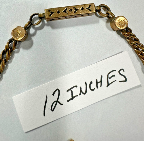 POCKET WATCH CHAIN VICTORIAN 12 INCHES LONG VERY NICE CHAIN GOLD FILLED?? #10 - Picture 4 of 6