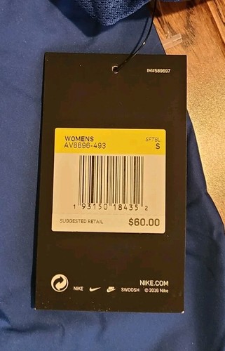 $60 Nike Women's Size Small Softball Pullover Windbreaker Jacket AV6696-493 NWT  - Picture 2 of 2