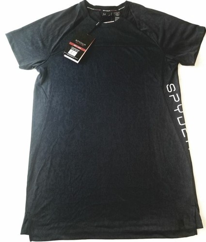 Spyder Active Men's Quick Dry Short Sleeve Shirt Black Or Red # SPM200 Pick Size - Picture 2 of 9