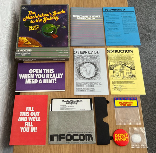 The Hitchhiker's Guide to the Galaxy Commodore 64 Disk -👽👾Retro Gift Idea👾👽
