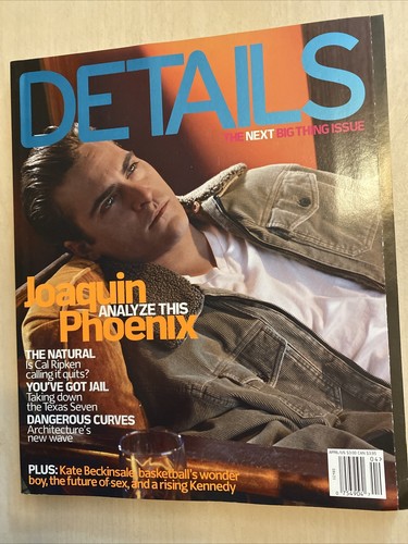 DETAILS April 2001 Mag JOAQUIN PHOENIX KATE BECKINSALE CAL RIPKEN -Like New - Foto 2 di 2