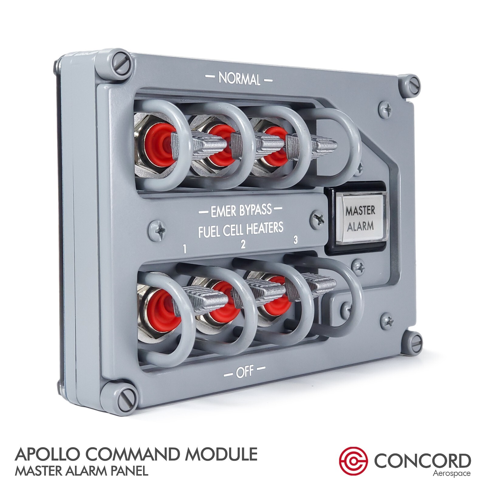 APOLLO COMMAND MODULE MASTER ALARM PANEL - OPERABLE INDUSTRIAL UPGRADED SWITCHES