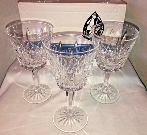 VTG 1973 - Original WATERFORD Crystal - LISMORE Red Wine Glasses w/BOX - IRELAND - Picture 9 of 24