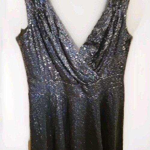 Grace Karin Dark Blue Sequin Dress Party Holidays Size Large NEW - Picture 3 of 10