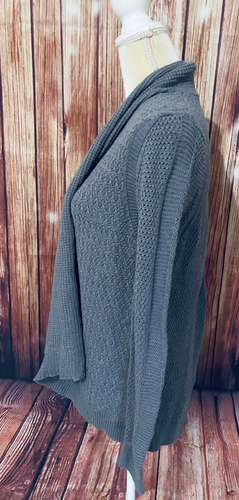 Cardigan donna medio Croft Barrow grigio opem davanti maglia leggera - Foto 7 di 11