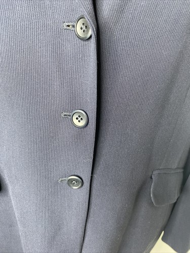 Vintage Talbots Wool navy blue Blazer Sz 14 Jacket 90's 3 Button Lined - Picture 5 of 8