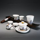 Porcelain Tea Set Good Quality Ceramic Gaiwan Saucer Master Made Tea Cup Pitcher