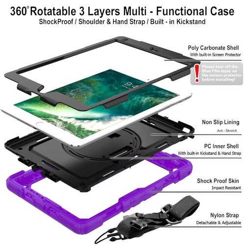 iPad 9.7 5th 6th Case A1822 A1823 A1954 A1893 Hybrid Armor Protective Cover Orng - Picture 29 of 64