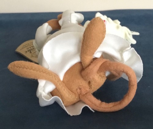 Annalee Mobilitee 7" Angel Mouse Vintage 1997 White & Blue Wings #7724 NOS - Imagen 6 de 7