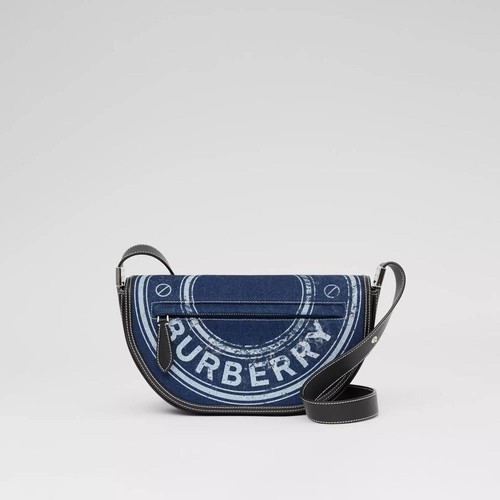 Burberry Schultertasche Small Logo Graphic Denim and Olympia Blue Calfskin Leather - Bild 1 von 6
