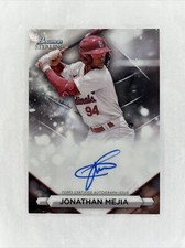 2023 Bowman Sterling #PA-JM Jonathan Mejia Prospect Auto On Card