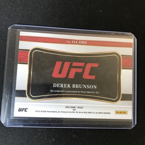 Derek Brunson Auto 2022 Panini Select UFC Octagon Action Signatures Middleweight - Picture 2 of 2