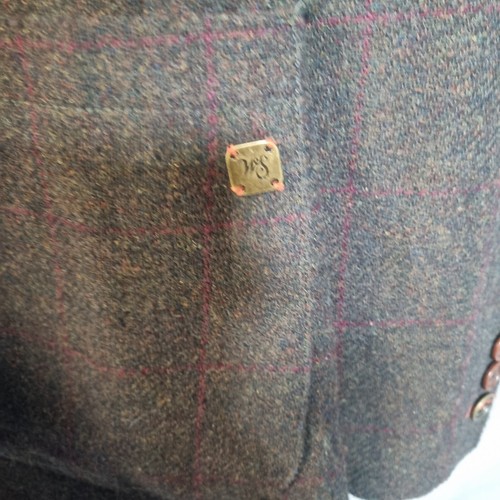 White Stuff Blazer Men's L Brown Check Wool Blend Single Breast Jacket - Picture 7 of 14
