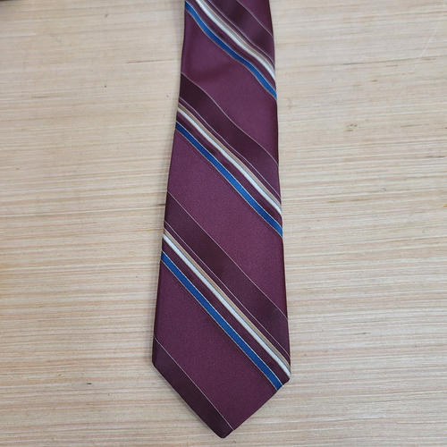 Kuppenheimer Krawatte Vintage Retro Casual Burgunder Streifen - Bild 2 von 10
