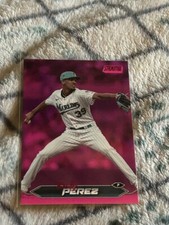 1124-7 2024 Topps Stadium Club Pink Foil Eury Perez Miami Marlins